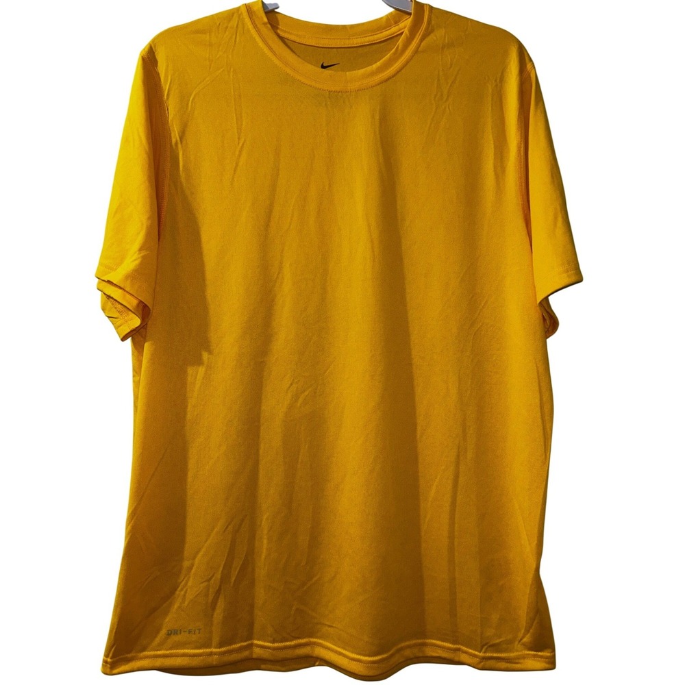 Nike Men's Dri-Fit T-Shirt Short Sleeve Yellow XL